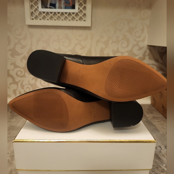 Cole Haan Black Ankle Booties with Pointed Toe - Picture 6 of 11